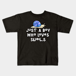 Just A Boy Who Loves Snails Kids T-Shirt